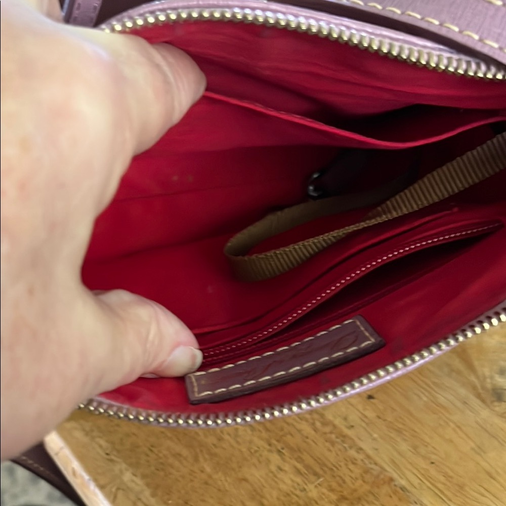 Dooney & Bourke Purple Leather Crossbody Bag - Picture 5 of 8